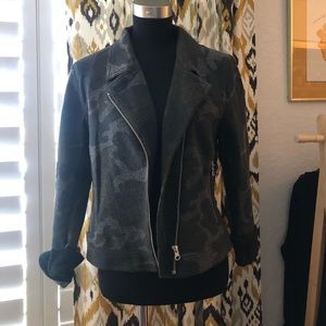 Soft Cotton Camo Stretch Motorcycle Jacket